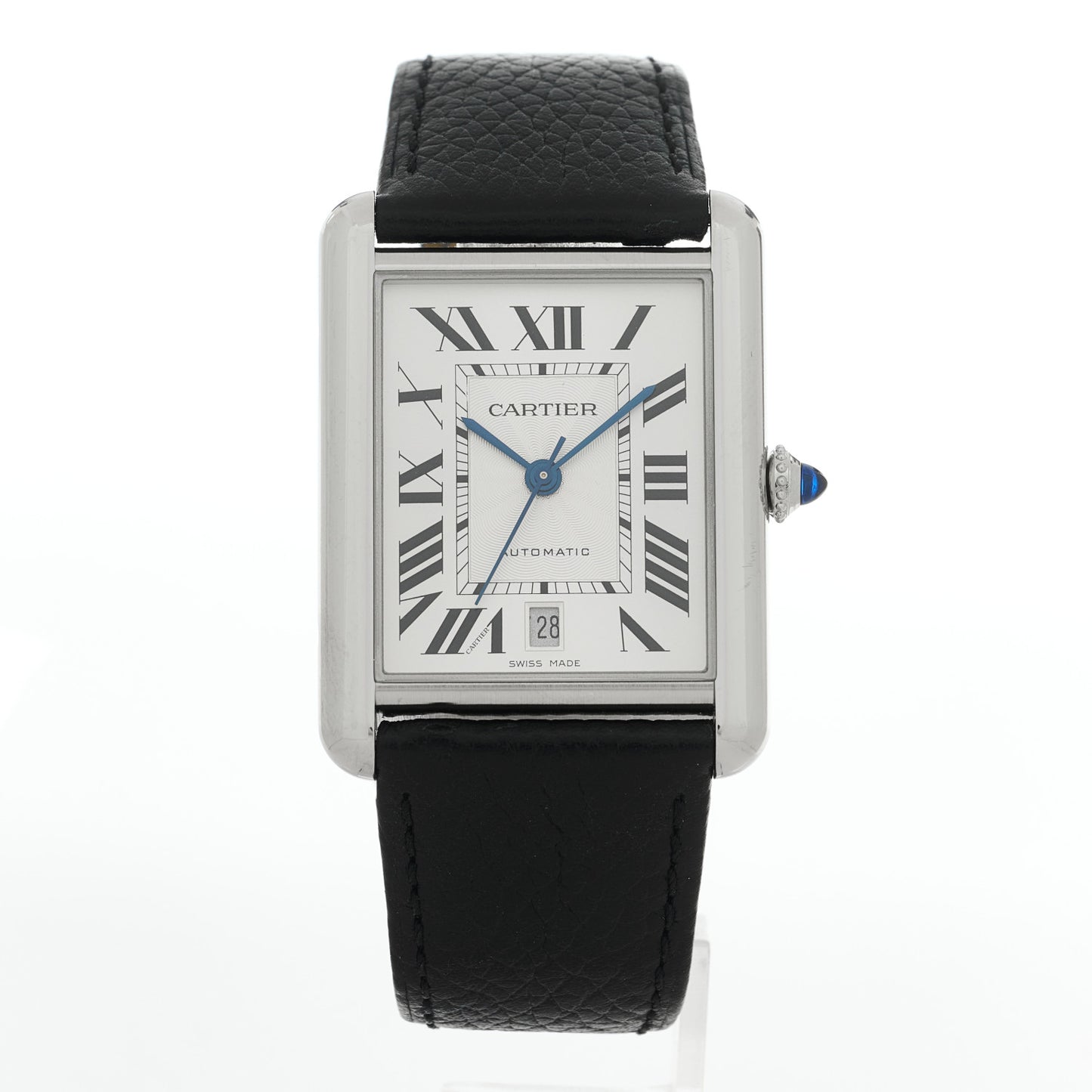 Stainless Steel Calfskin 31mm Tank Must Automatic Watch