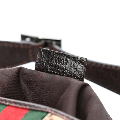 Gucci Monogram Web Jackie O Hobo Dark Brown 8 of 12