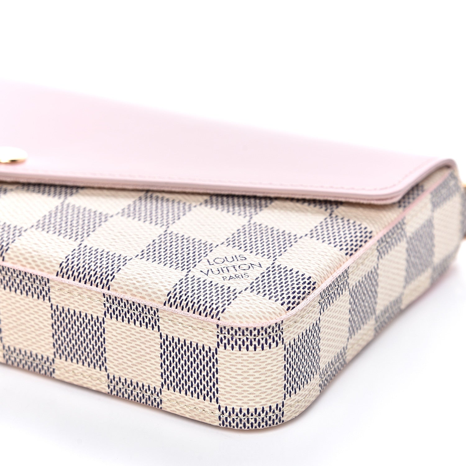 Louis Vuitton Damier Azur Calfskin Pochette Felicie Eau de Rose 12 of 12