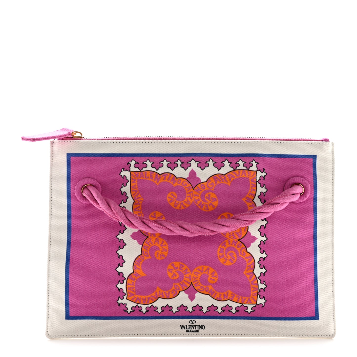Canvas Rope Honolulu Pouch Fuchsia Multicolor