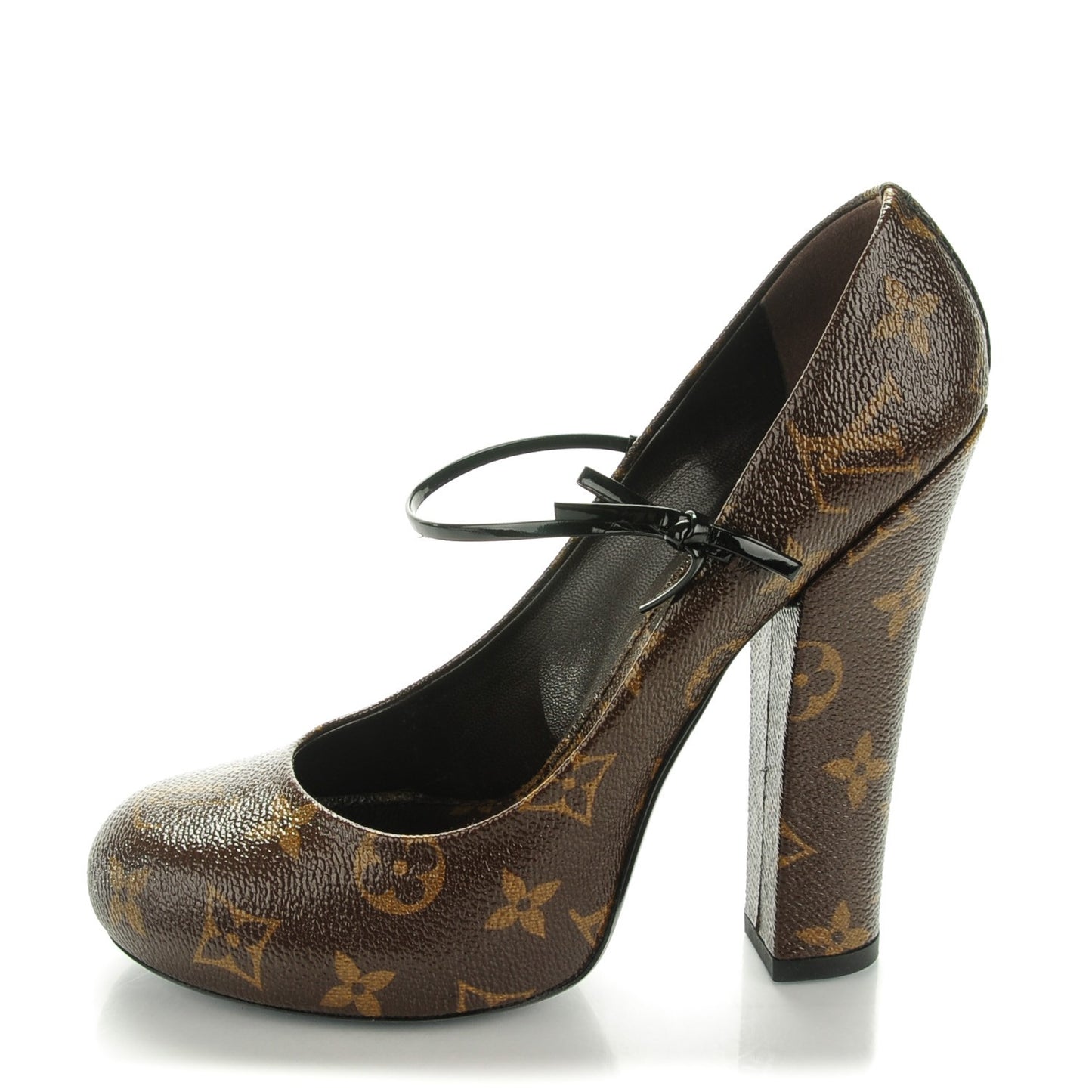 Patent Monogram Fetish Vanity Platform Pumps 37