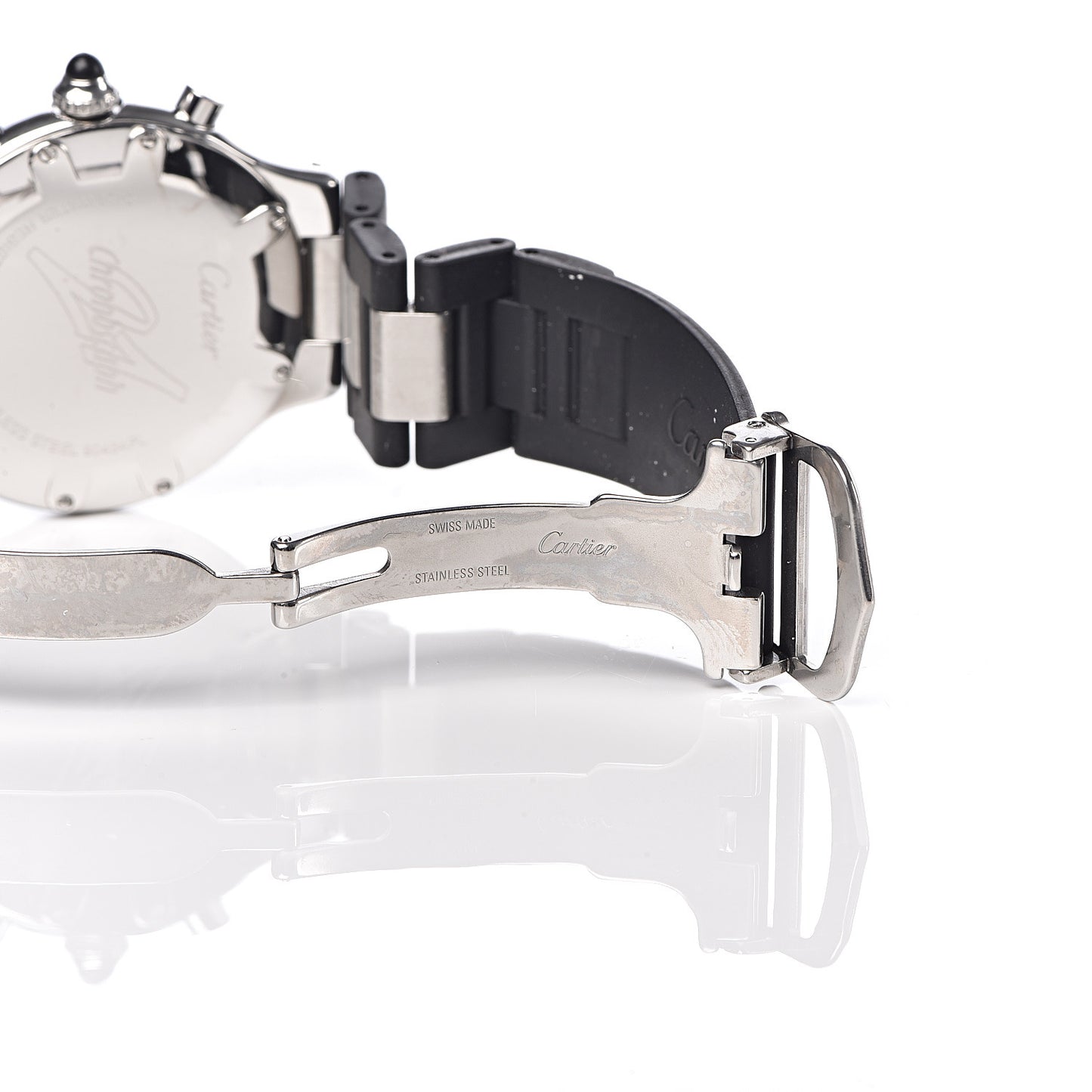 Stainless Steel Rubber 38mm Must 21 Chronoscaph Quartz Watch Black
