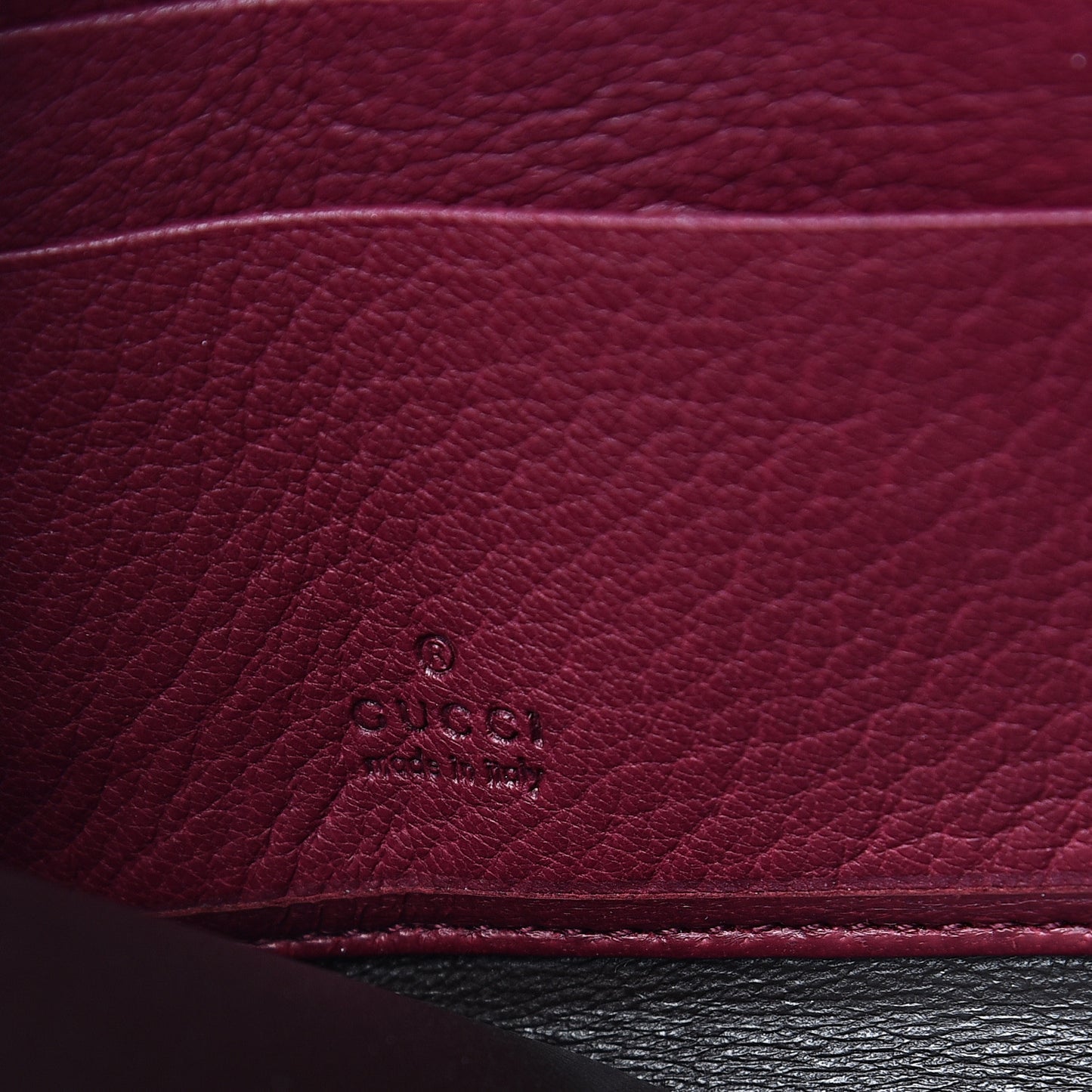 Pebbled Calfskin Soho Zip Around Wallet Cherry Gloss