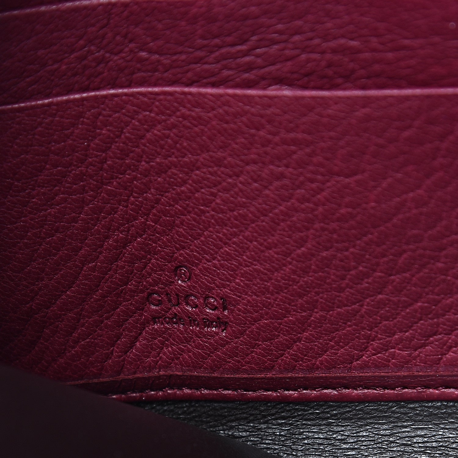 Gucci Pebbled Calfskin Soho Zip Around Wallet Cherry Gloss 5 of 15