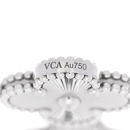 Van Cleef & Arpels 18K White Gold 5 Motifs Guilloche Vintage Alhambra Bracelet 3 of 5