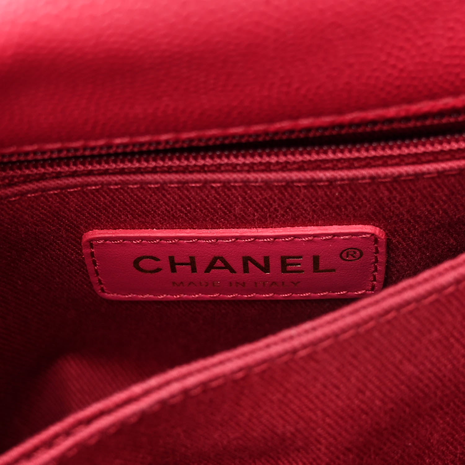 Chanel Caviar Quilted Mini Coco Handle Flap Fuchsia 6 of 10