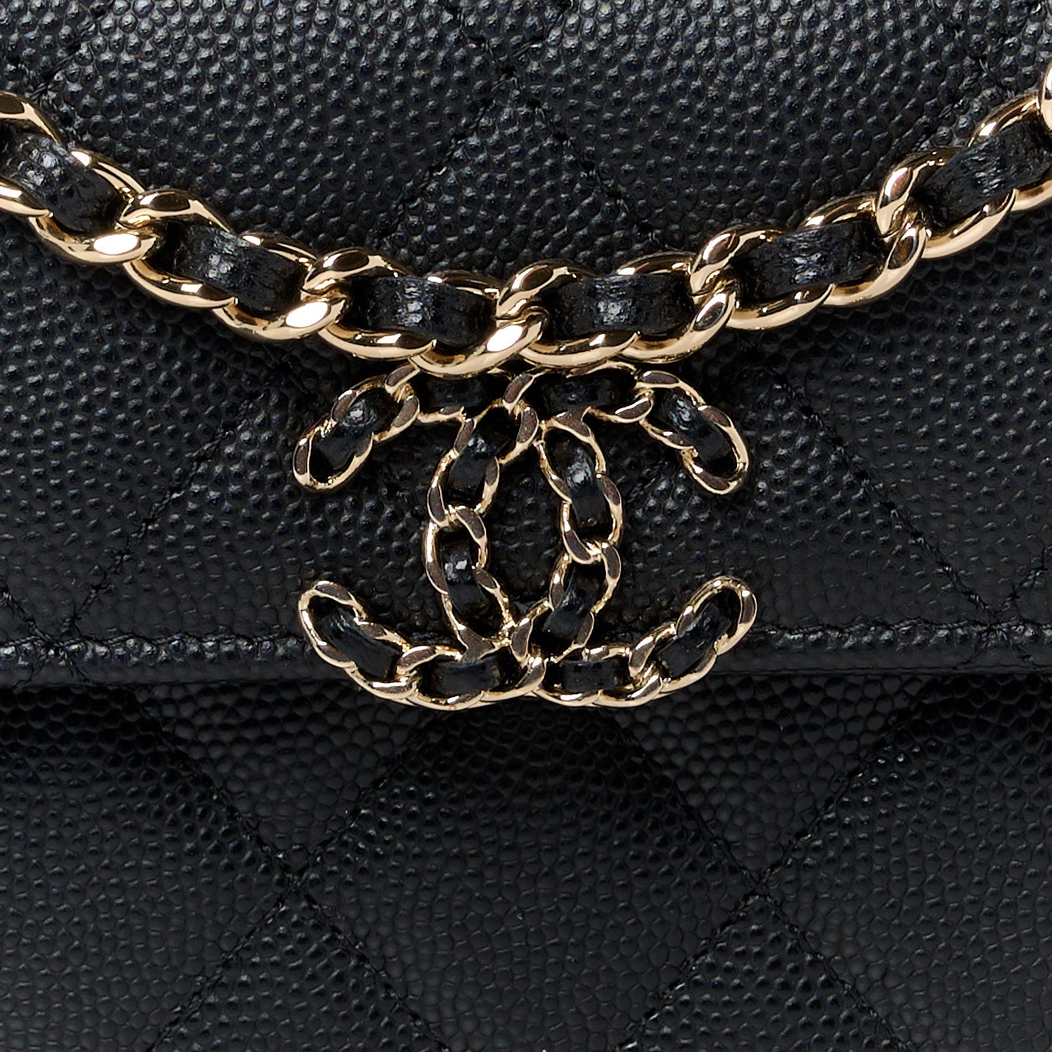 Chanel Caviar Quilted Chain Match Top Handle Phone Holder With Chain Black 8 of 10