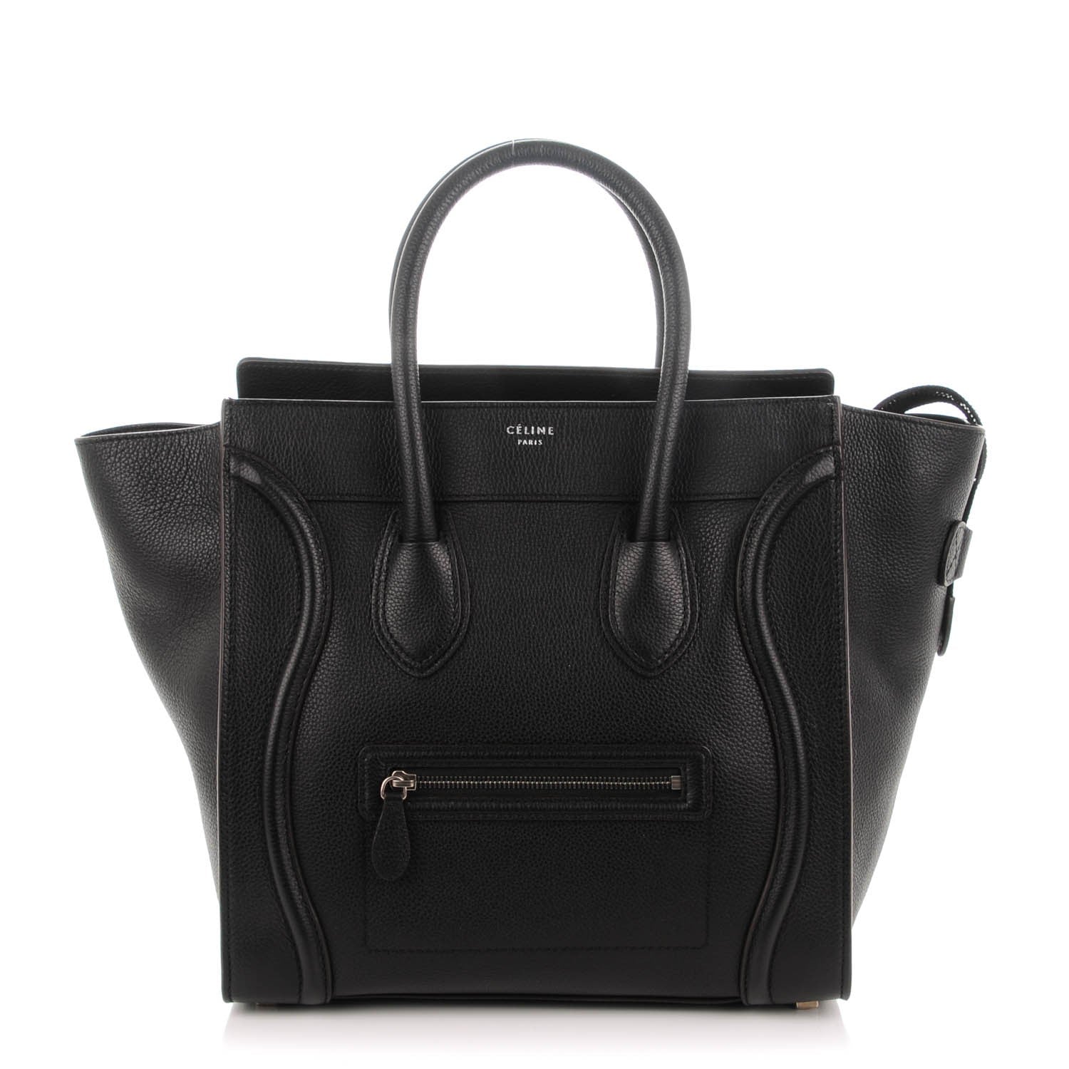 Celine Drummed Calfskin Mini Luggage Black 1 of 7