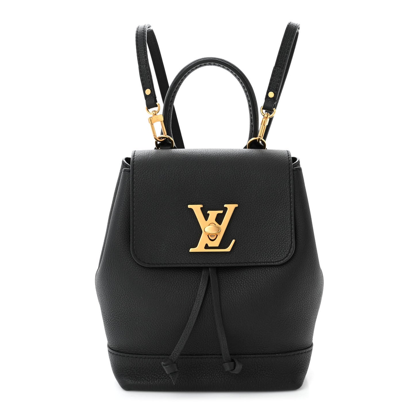 Calfskin Lockme Mini Backpack Black