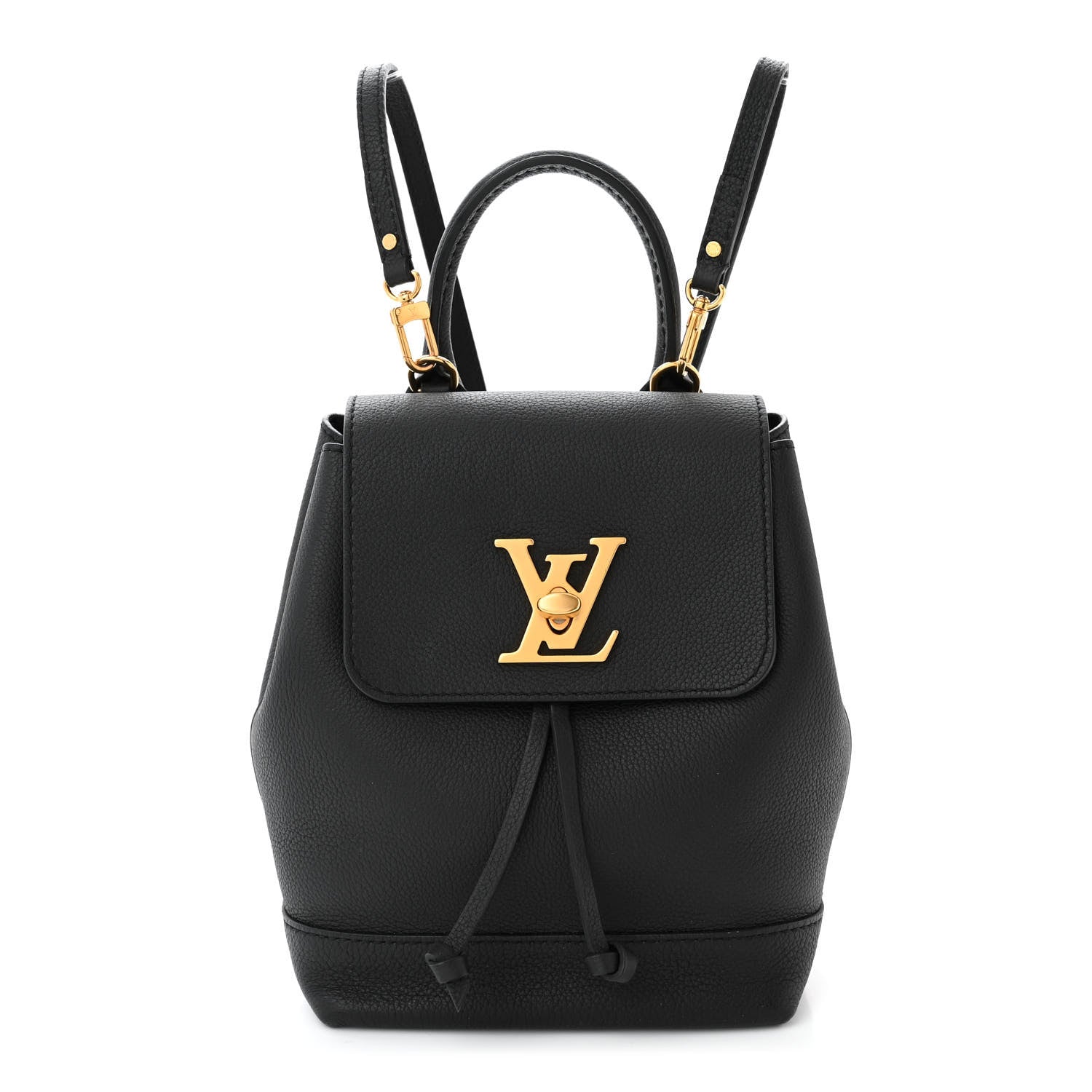 Louis Vuitton Calfskin Lockme Mini Backpack Black 1 of 10