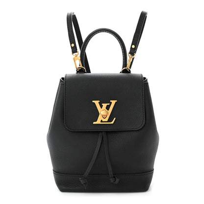 Louis Vuitton Calfskin Lockme Mini Backpack Black 1 of 10
