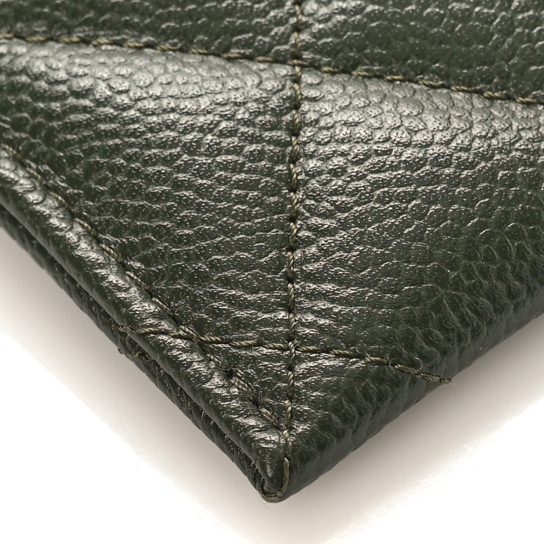 Chanel Caviar Quilted Multi Chain Card Holder Green 8 of 10
