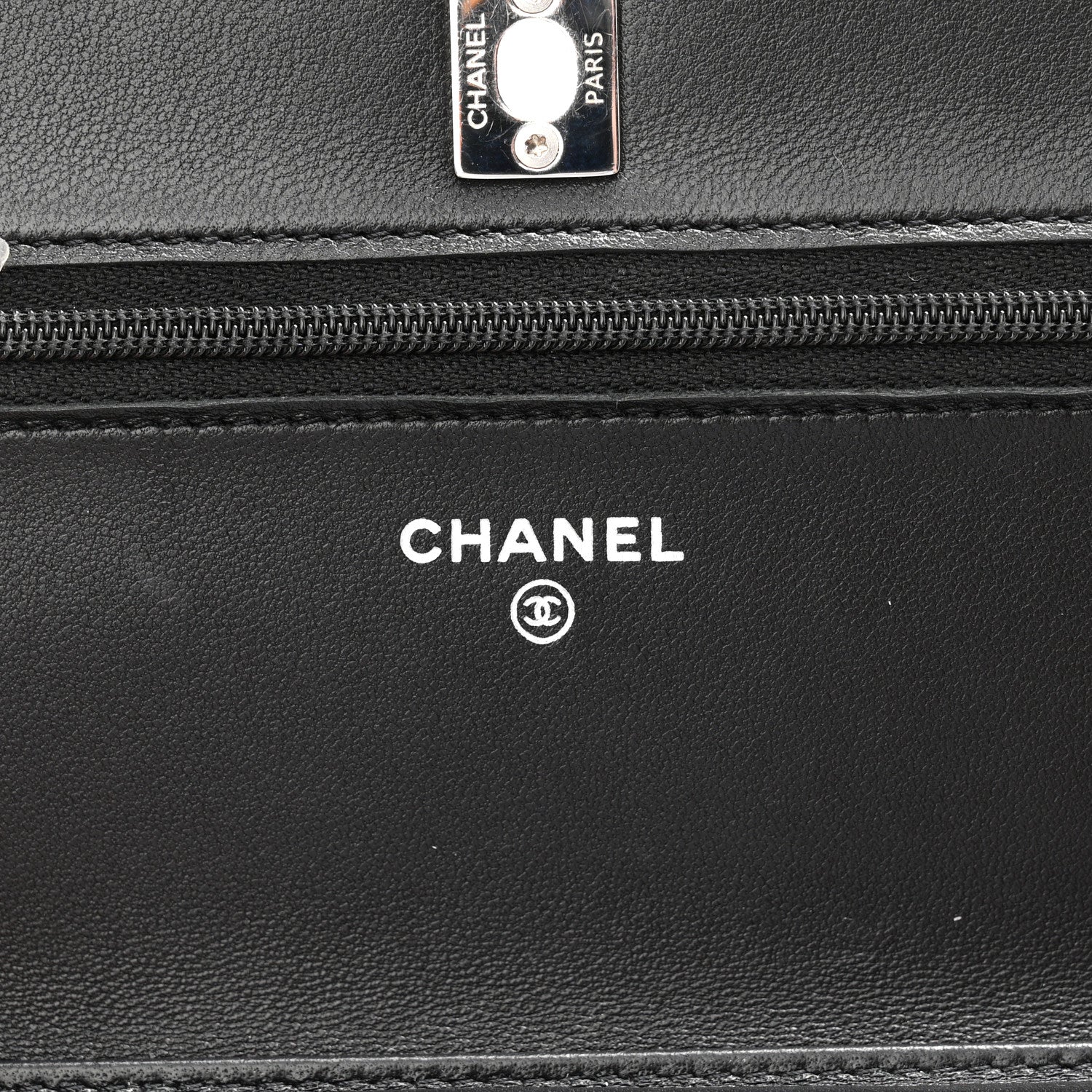 Chanel Lambskin Quilted CC Turnlock Wallet On Chain WOC Black 6 of 12