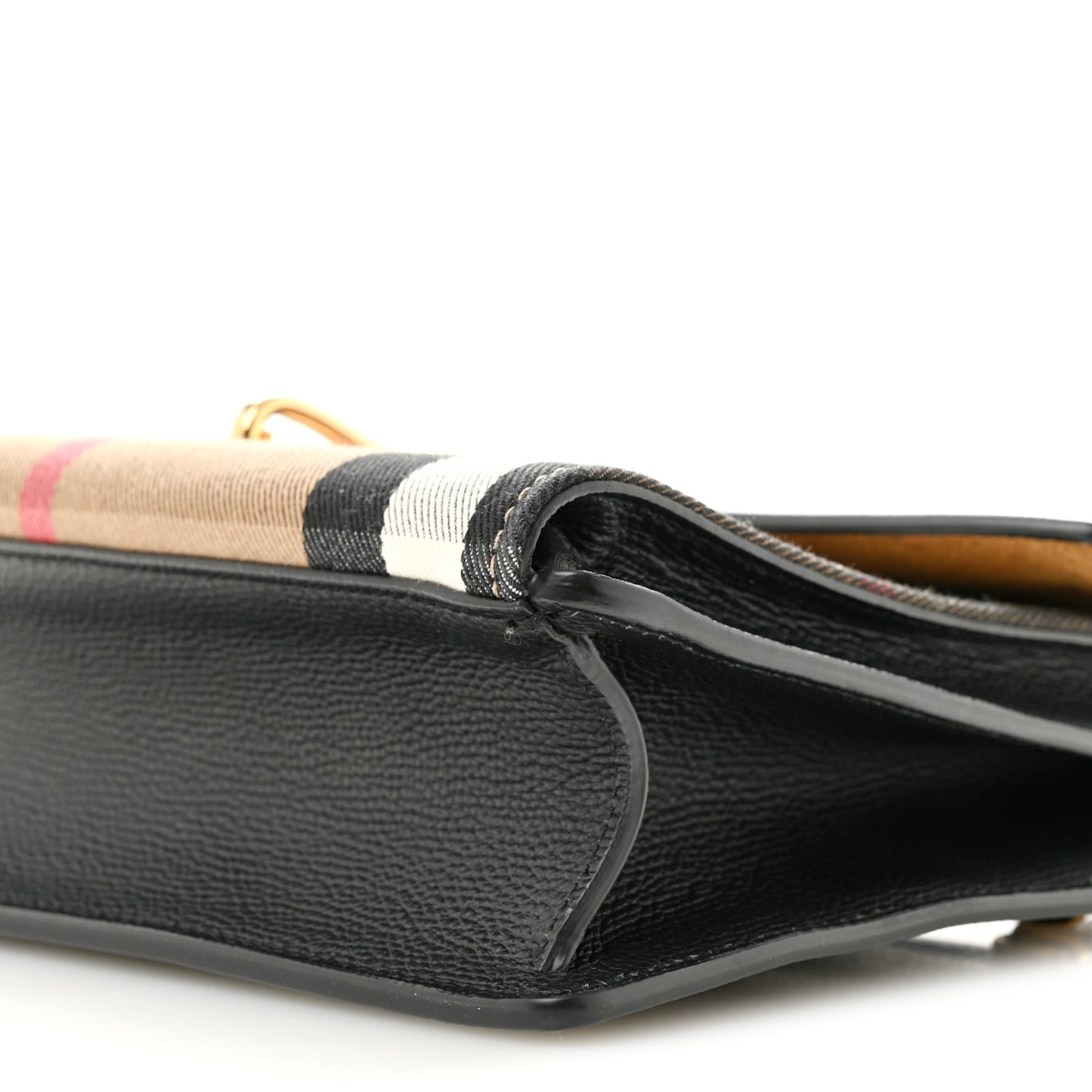 Derby Calfskin House Check Small Macken Crossbody Bag Black
