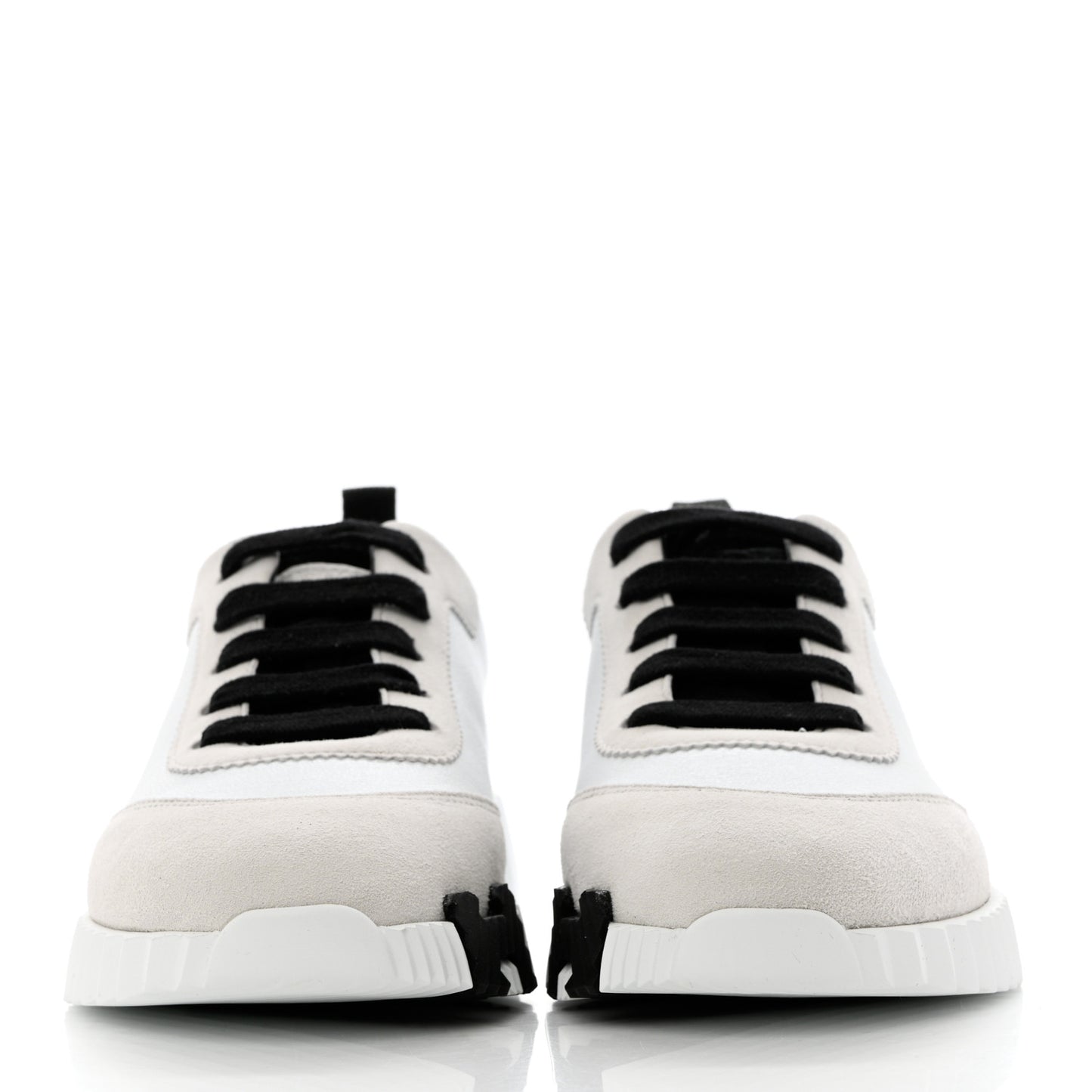 Goatskin Suede Bouncing Sneakers 36.5 White Black