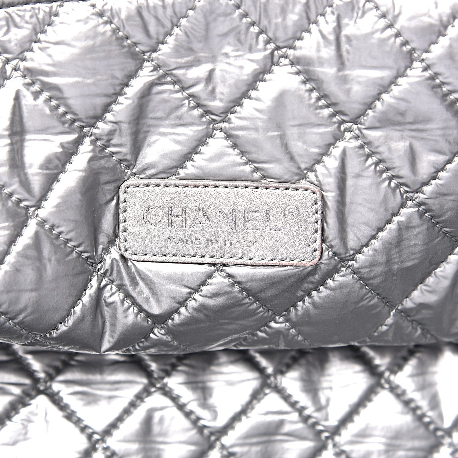 Chanel Canvas Gingham Printed CC Lunch Box Bag Black White 6 of 10