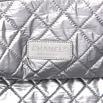 Chanel Canvas Gingham Printed CC Lunch Box Bag Black White 6 of 10