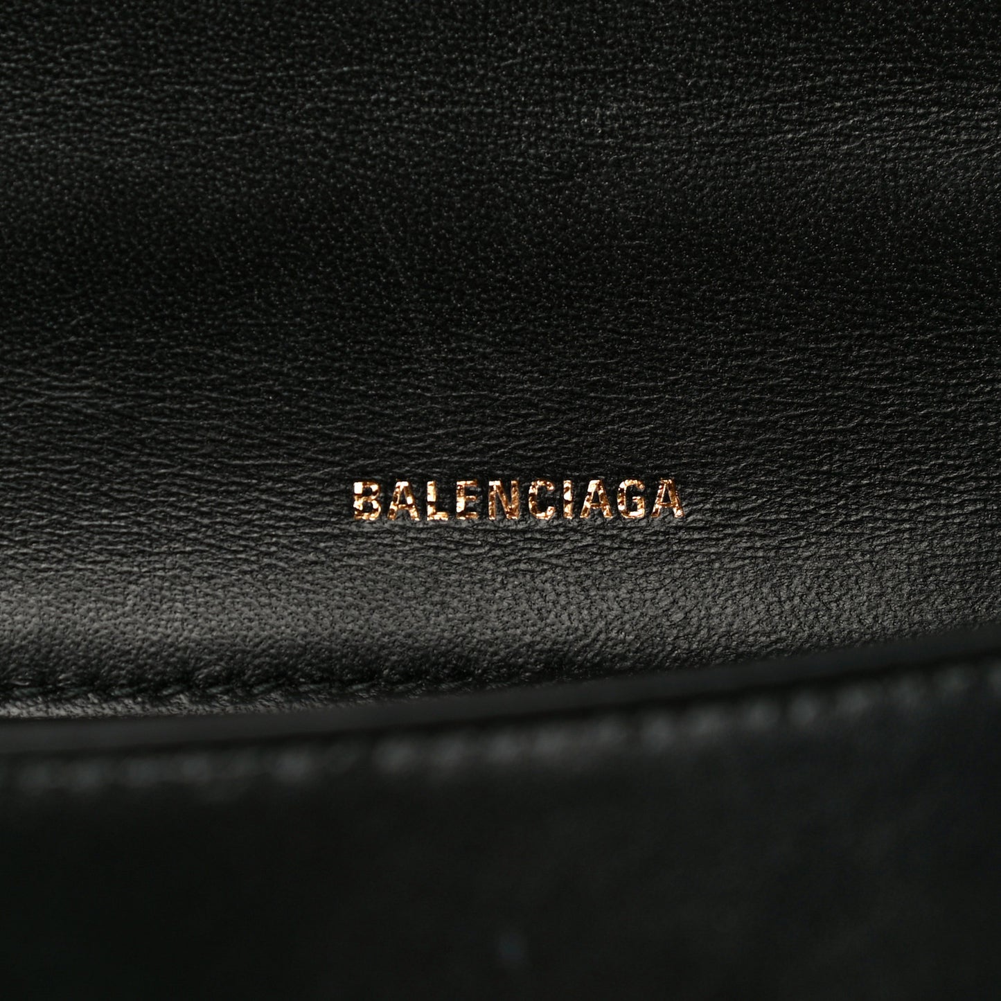 Shiny Box Calfskin Small Hourglass Top Handle Bag Black