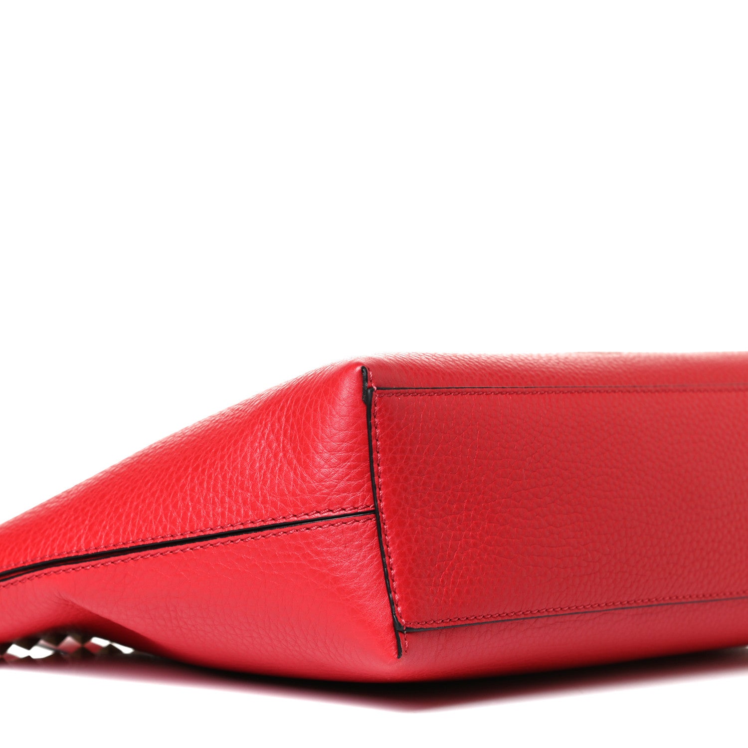 Valentino Garavani Grained Calfskin Small Rockstud Shoulder Tote Rouge Pur 5 of 16