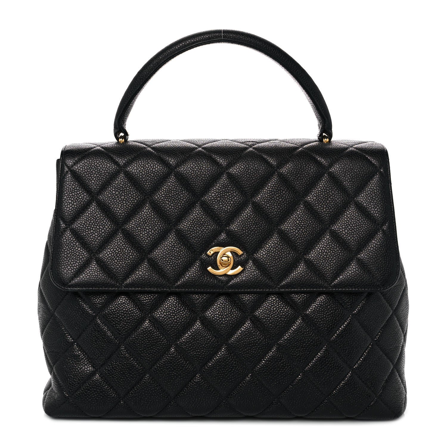 Chanel Caviar Quilted Jumbo Kelly Flap Black 1 of 13