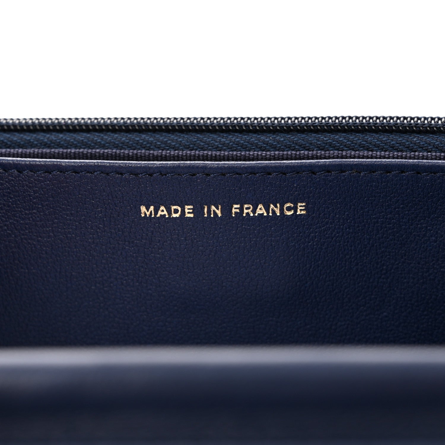 Chanel Lambskin Quilted Wallet On Chain WOC Dark Blue 7 of 12
