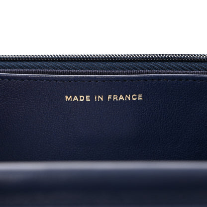 Chanel Lambskin Quilted Wallet On Chain WOC Dark Blue 7 of 12