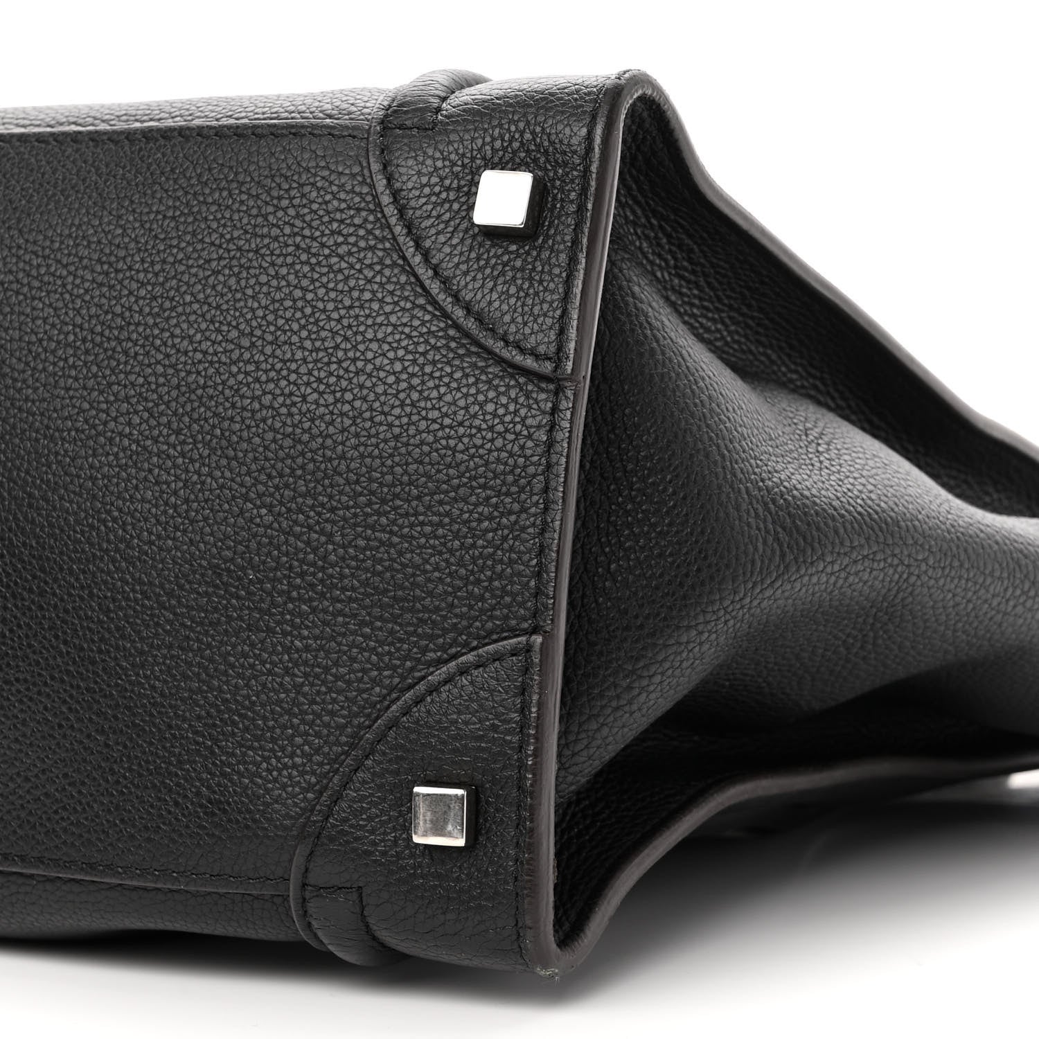 Celine Drummed Calfskin Mini Luggage Black 10 of 10