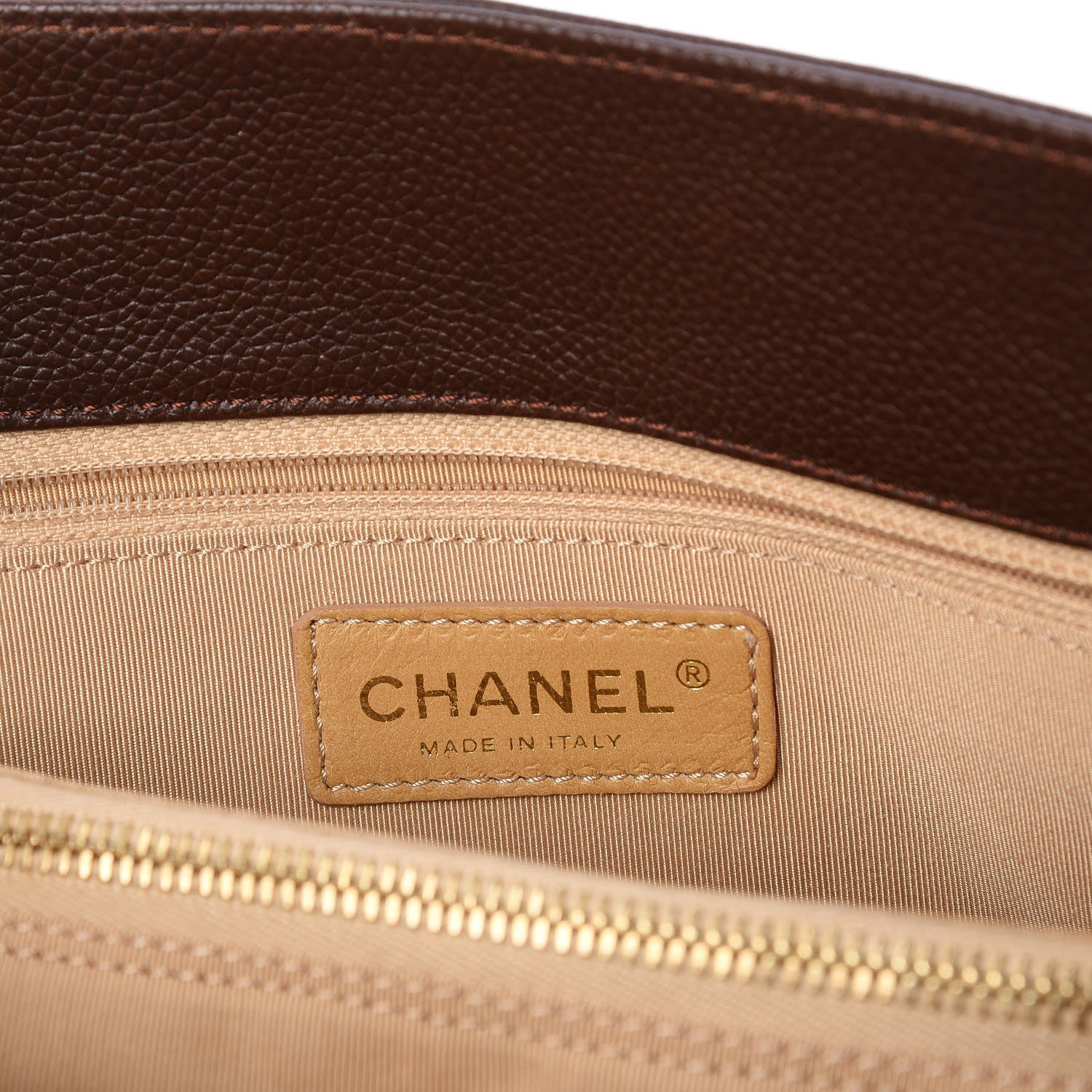 Chanel Calfskin Cerf Executive Shopper Tote Brown 7 of 8