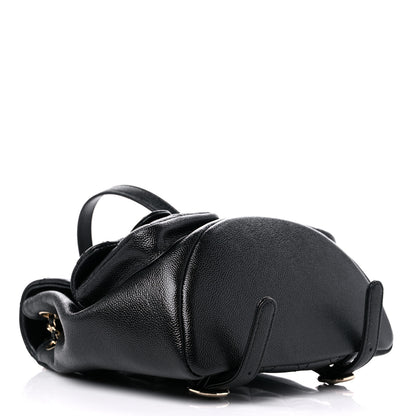 Chanel Shiny Caviar Quilted Small Duma Pockets Drawstring Backpack Black 4 of 10
