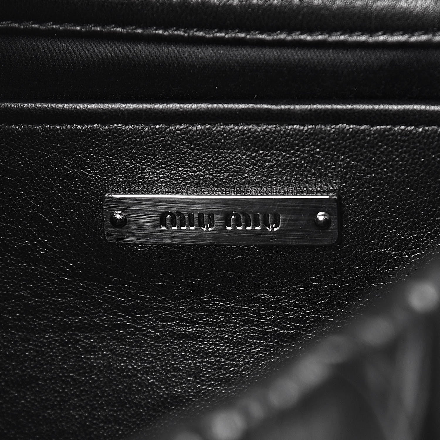 Miu Miu Nappa Matelasse Flap Black 6 of 13