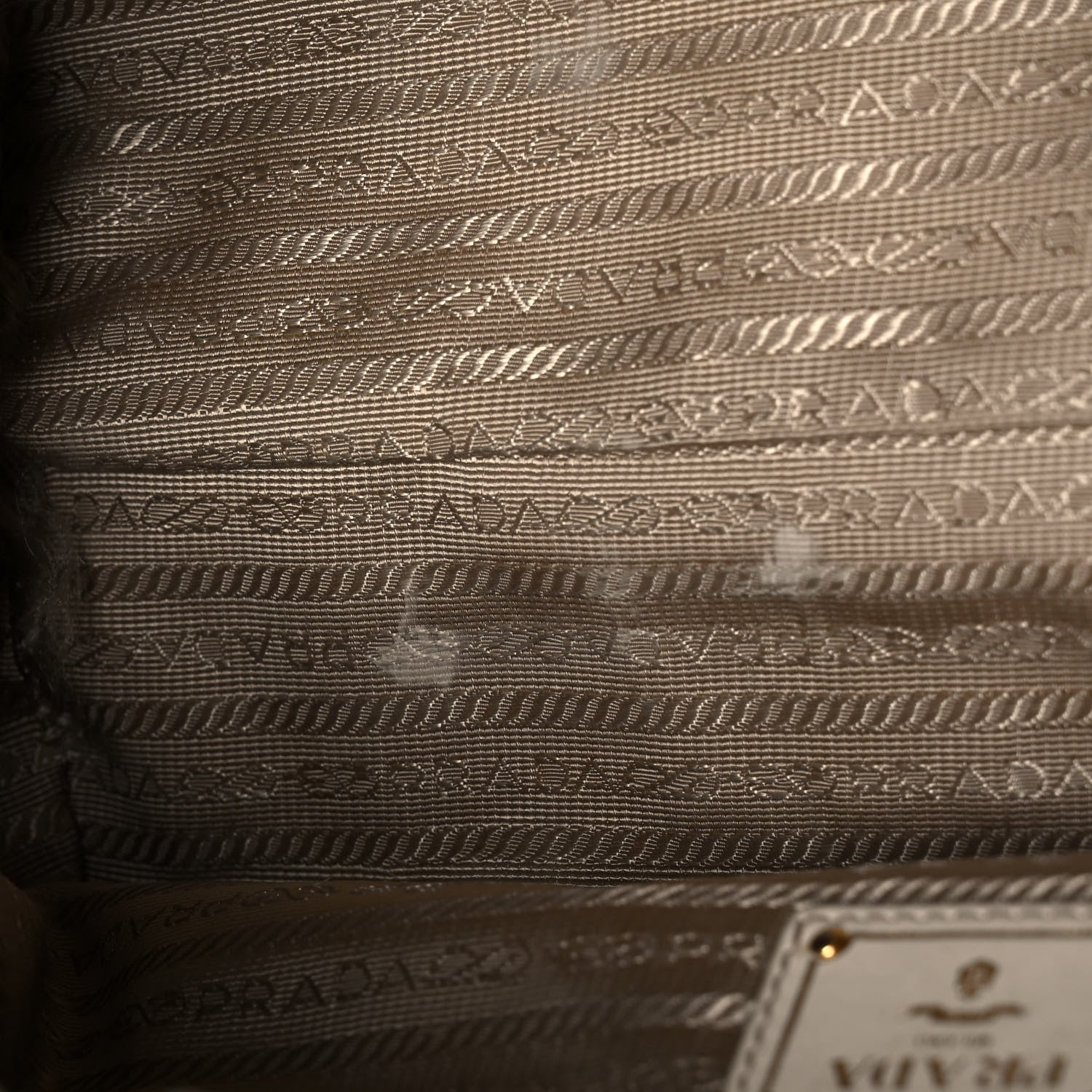 Prada Jacquard Logo Tote Corda Talco 13 of 14