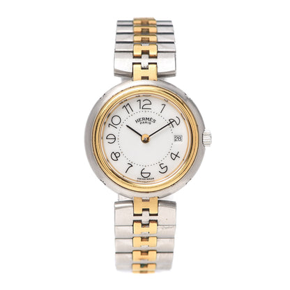 Hermes Stainless Steel 25mm Clipper Quartz Watch Gold 1 of 4