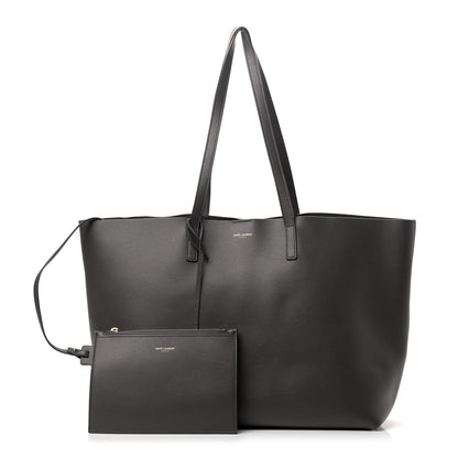 Saint Laurent Calfskin Large Shopping Tote Dark Grey 1 of 10