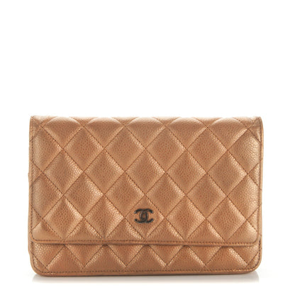 Chanel Caviar Quilted Wallet On Chain WOC Copper 1 of 8
