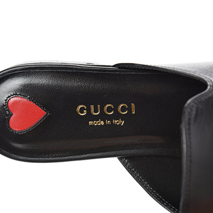 Gucci Malaga Kid Horsebit Slide Sandals 36 Black 7 of 8