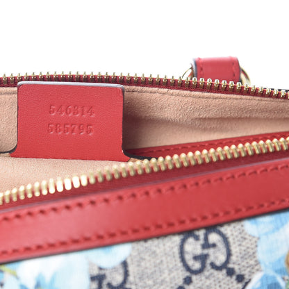 Gucci GG Supreme Monogram Blooms Small Boston Beige Blue Navy Hibiscus Red 7 of 9
