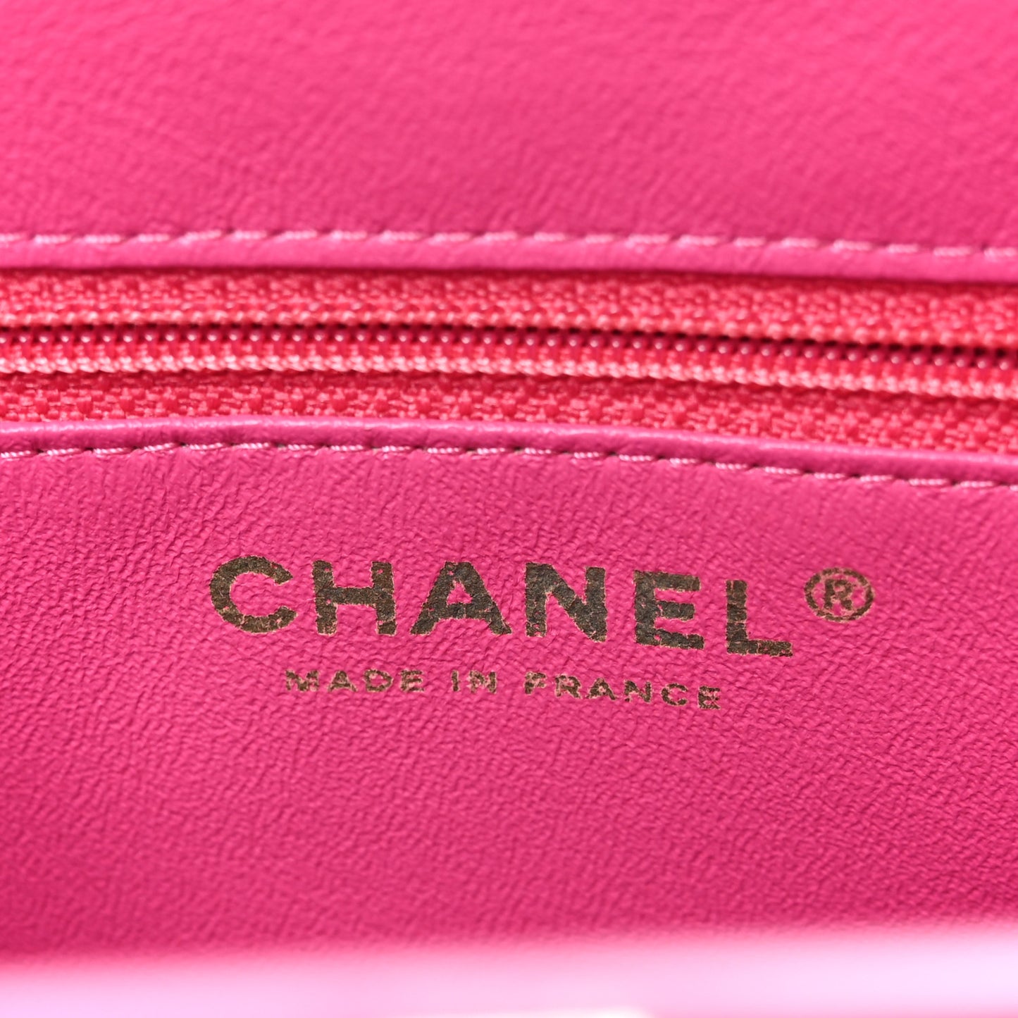 Lambskin Chevron Quilted Timeless Clutch Dark Pink