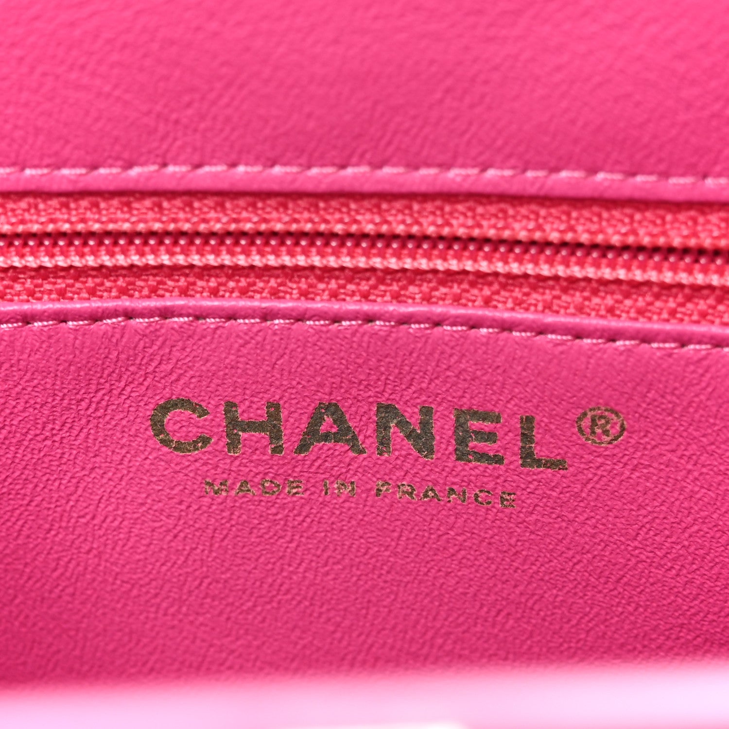 Chanel Lambskin Chevron Quilted Timeless Clutch Dark Pink 6 of 10