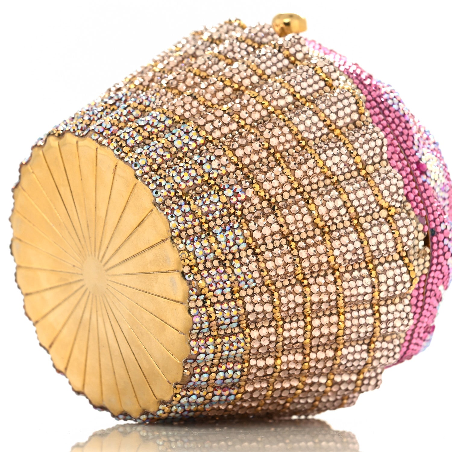 Judith Leiber Crystal Cupcake Minaudiere Clutch Gold Multicolor 9 of 10