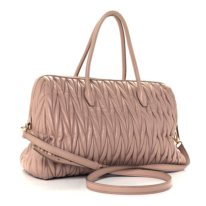 Miu Miu Nappa Matelasse Tote Mughetto 2 of 10