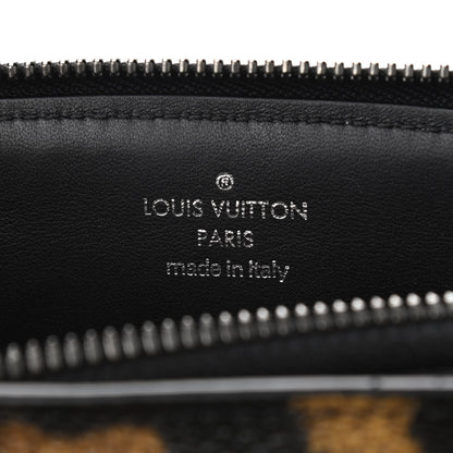 Louis Vuitton Canvas Calfskin Wild Animal Print City Steamer EW Marron 5 of 7