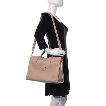 Balenciaga Veau Grana Perforated Blackout Hardware City Beige Poudre 2 of 10