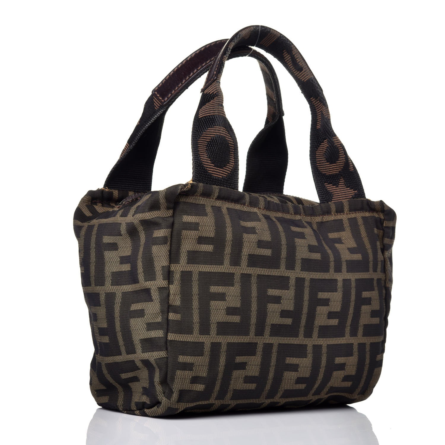 Fendi Fabric FF 1925 Mini Cosmetic Bag Tobacco 3 of 10