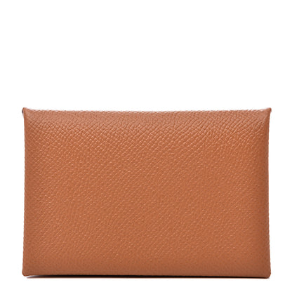 Hermes Epsom Calvi Card Case Gold 1 of 7