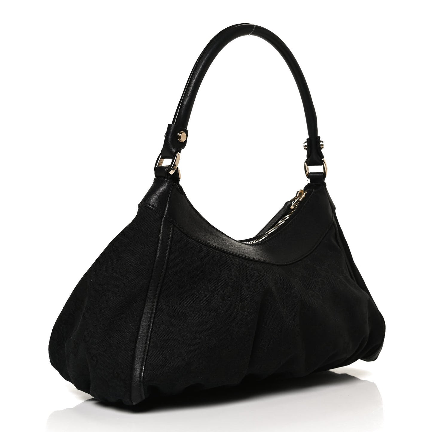 Monogram Medium D Gold Ring Hobo Black