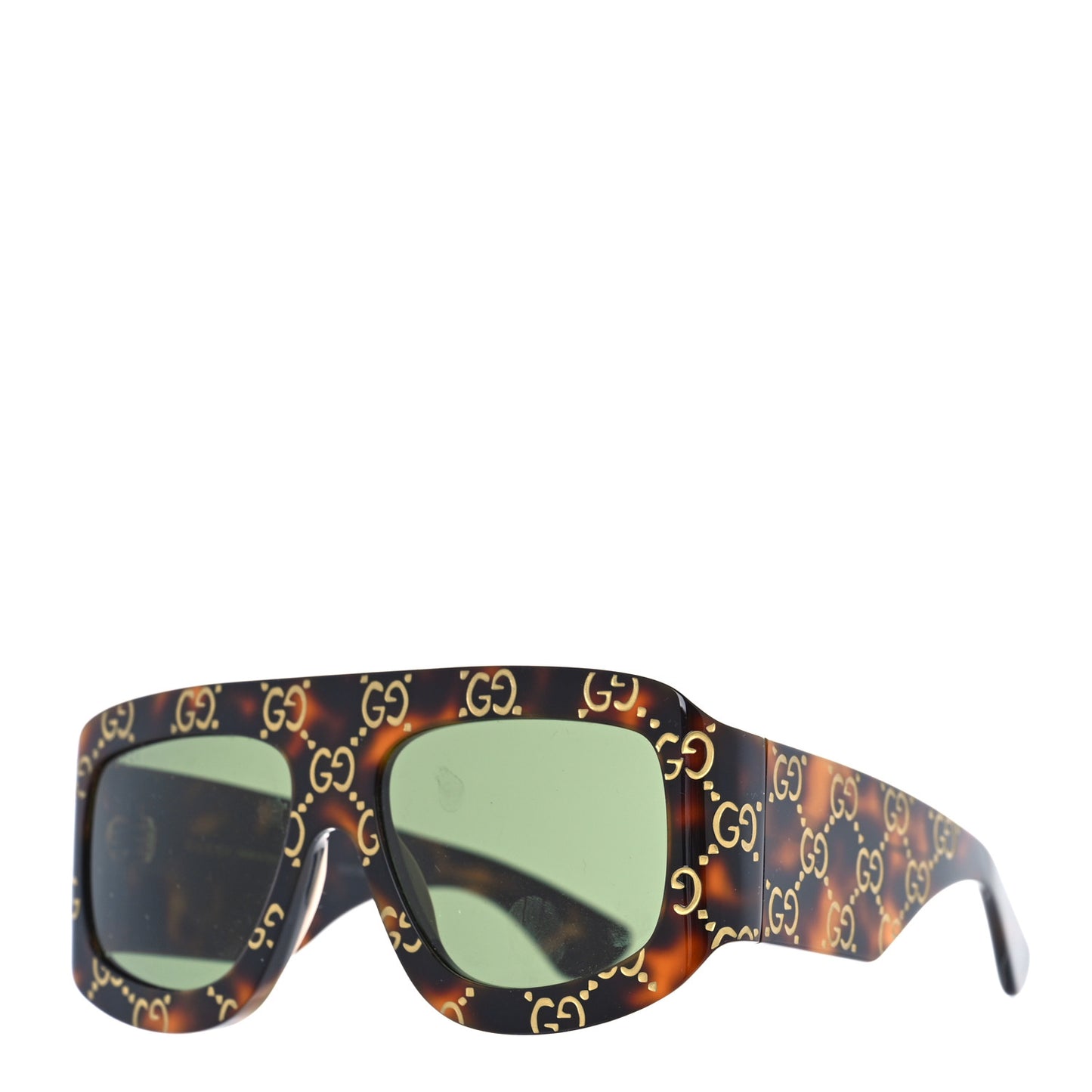 Acetate Monogram Shield Sunglasses GG0983S Havana