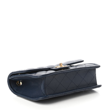 Chanel Caviar Quilted Medium Sweet Classic Flap Navy Blue 4 of 10