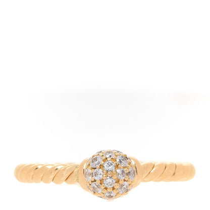 David Yurman 18K Yellow Gold Diamond Petite Solari Station Ring 48 4.5 1 of 4