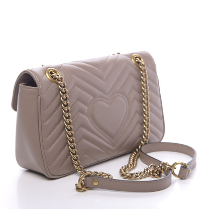 Gucci Calfskin Matelasse Small GG Marmont Shoulder Bag Porcelain Rose 3 of 10