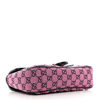 Gucci Monogram Multicolor Matelasse Diagonal Small GG Marmont Shoulder Bag Pink Blue 4 of 10